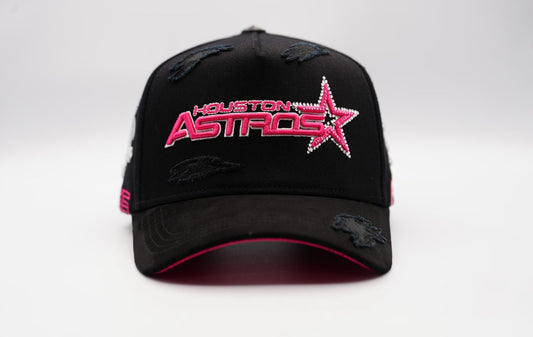 Astros BLK Pink SnapBack