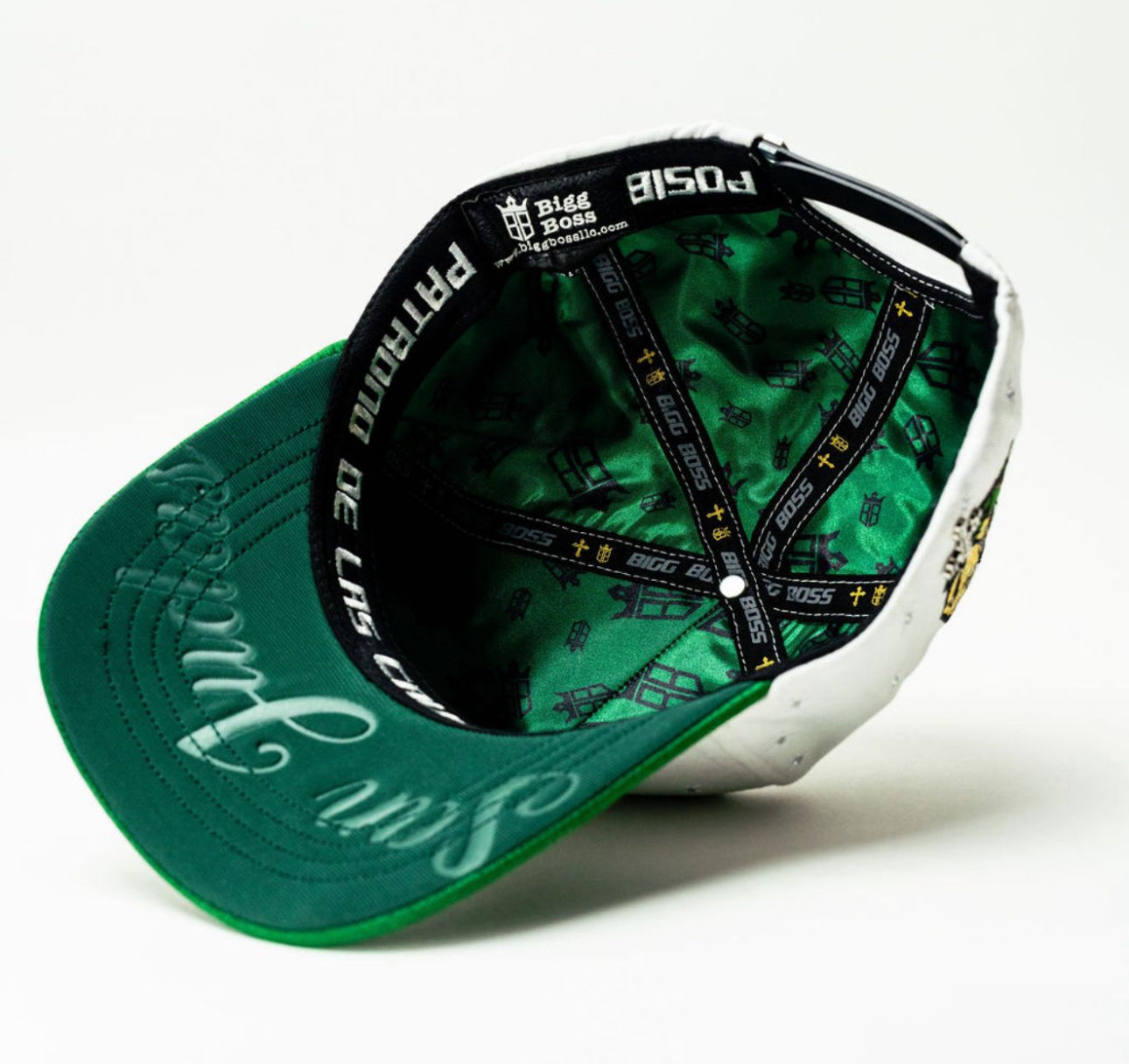 San Judas Tadeo White Crystal SnapBack