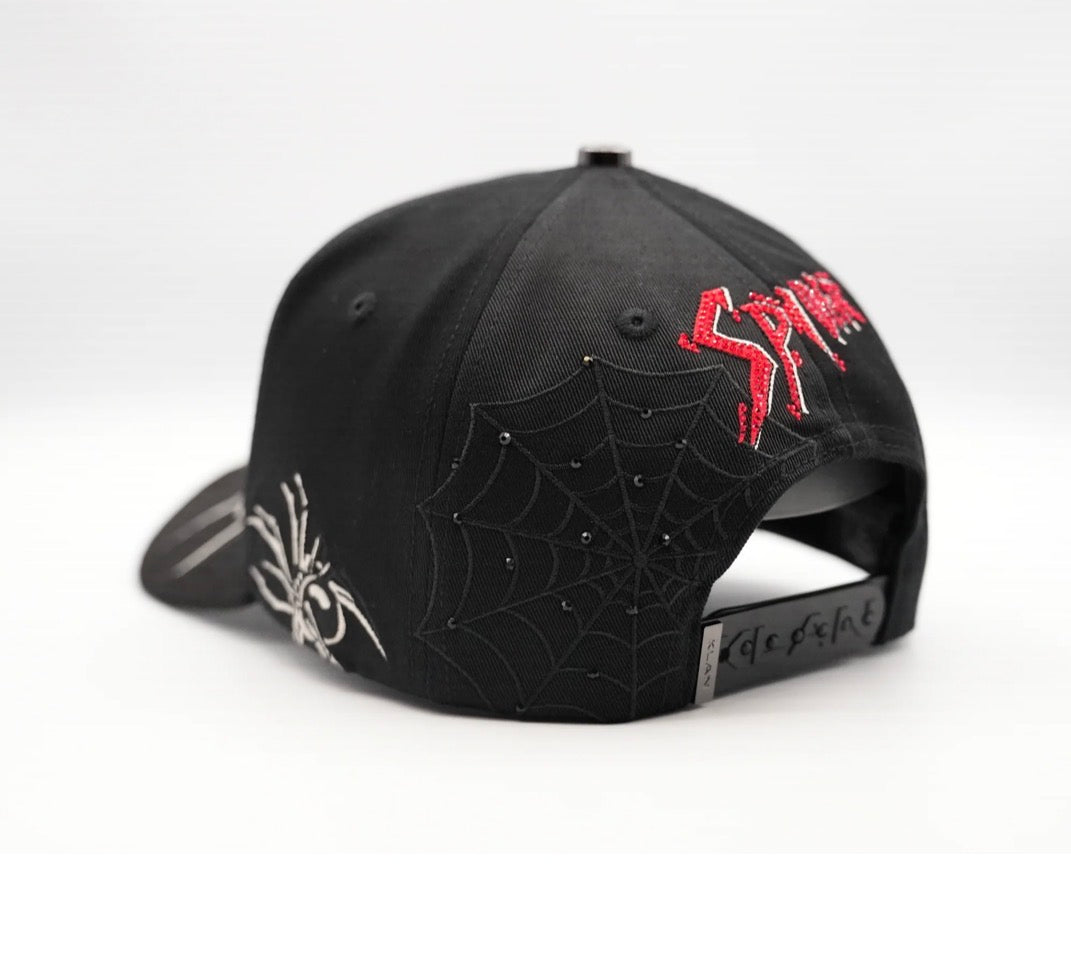 SPIDER BLK RED CRYSTAL