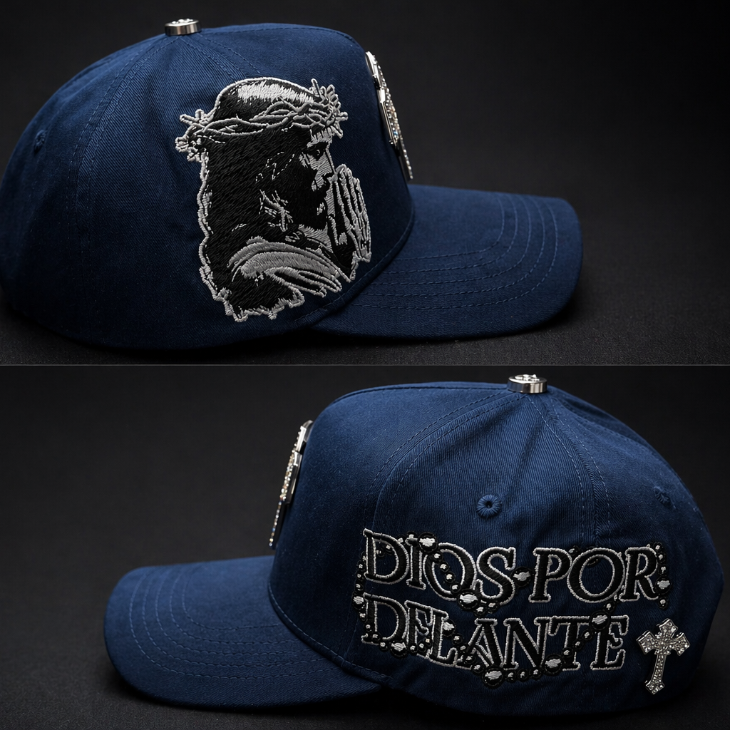 Dios por delante blue navy