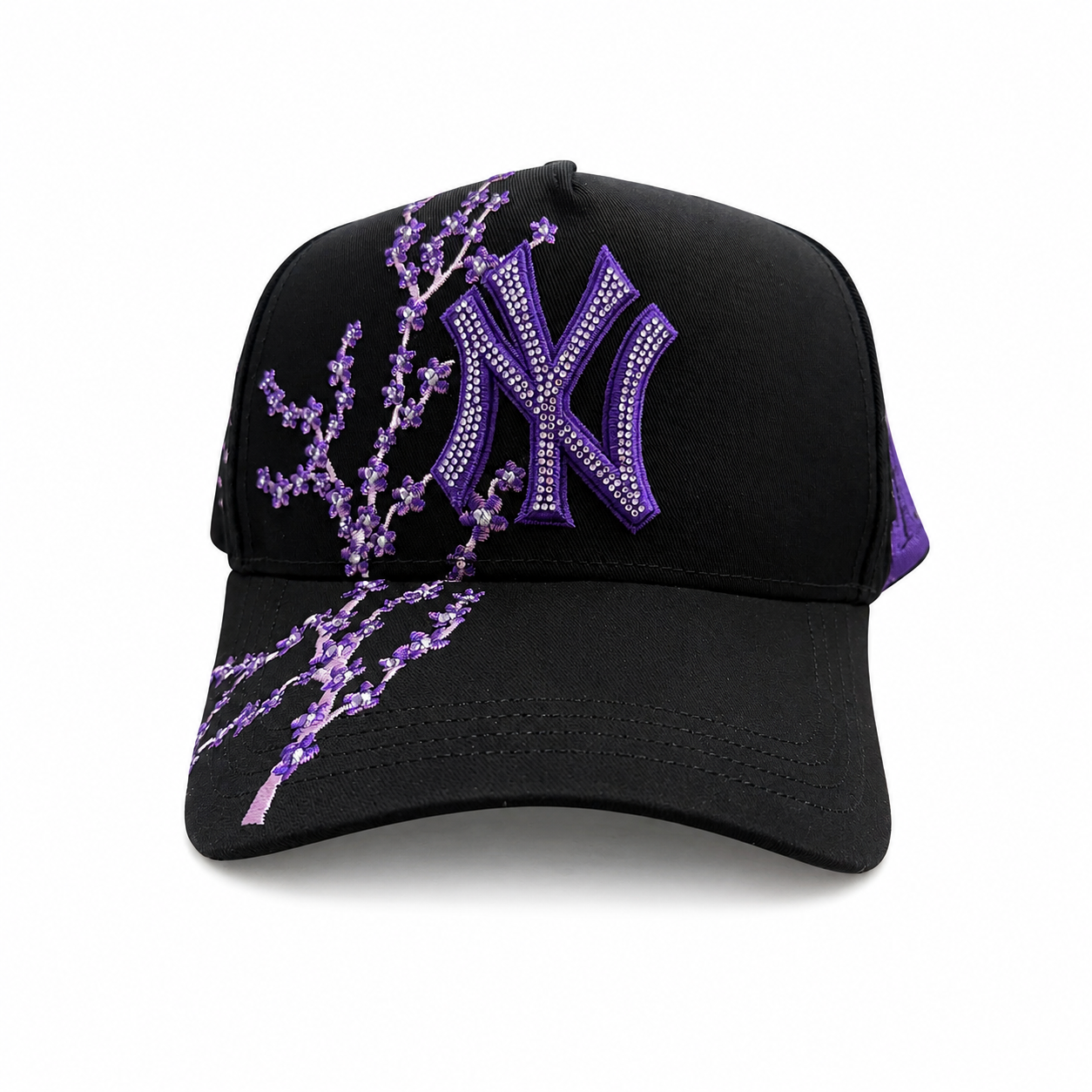 NY Flores BLK purpura