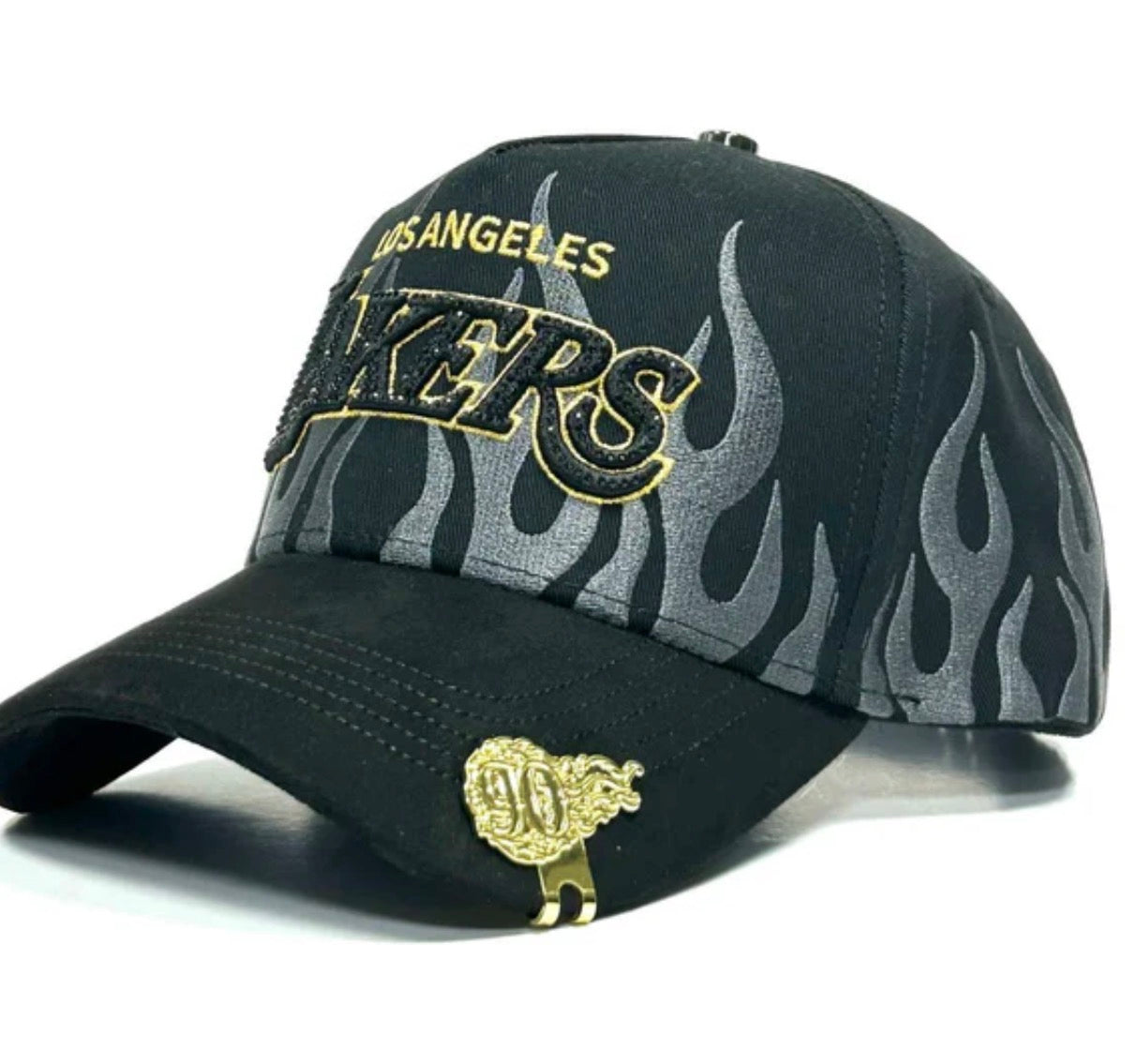Lakers flames BLK gold