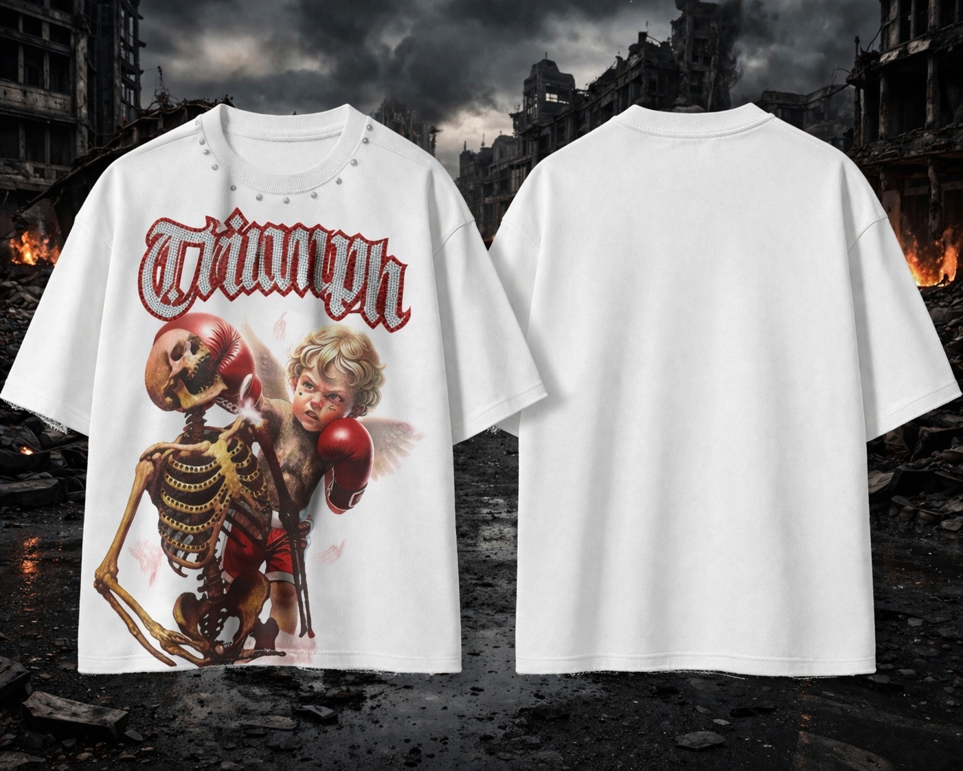 TRIUMPH WHITE CROP TEE