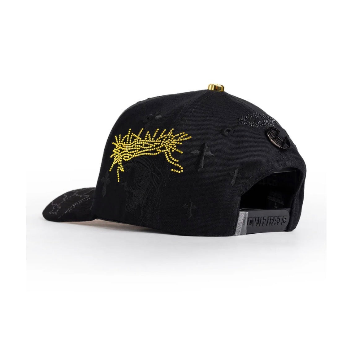For kid 3 cruces blk gold crystal (small fit)