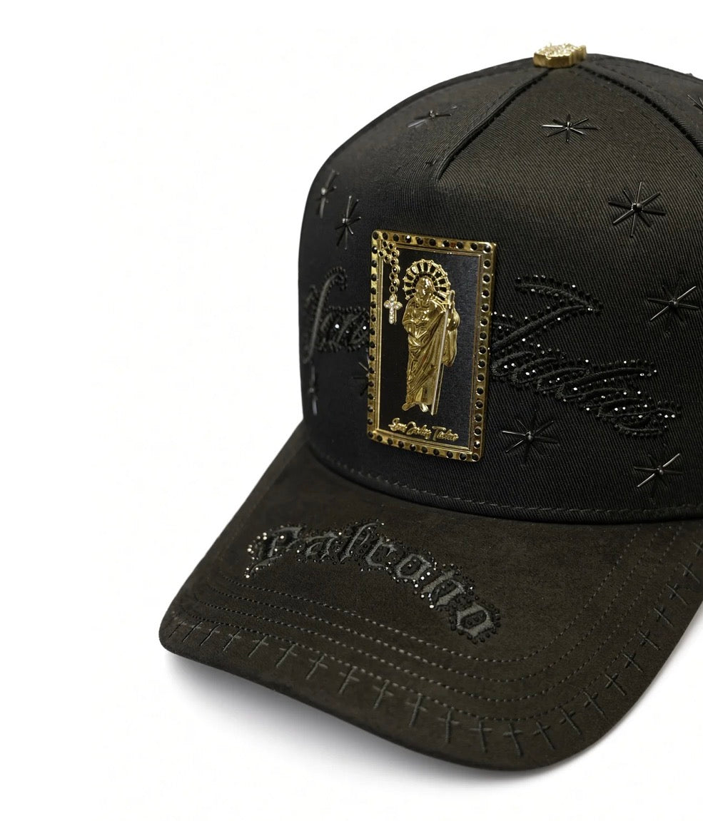 San Judas Placa Gold BLK SnapBack