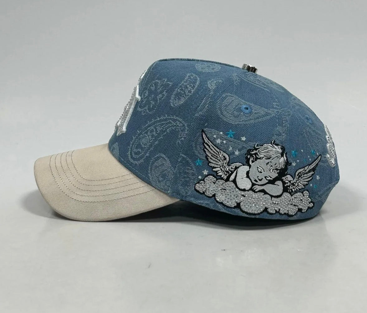 LA Blue denim white