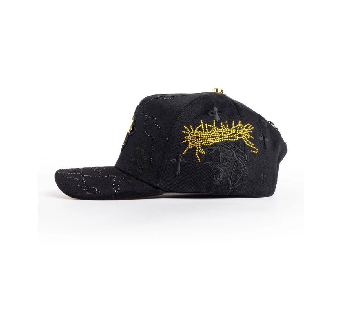 For kid 3 cruces blk gold crystal (small fit)