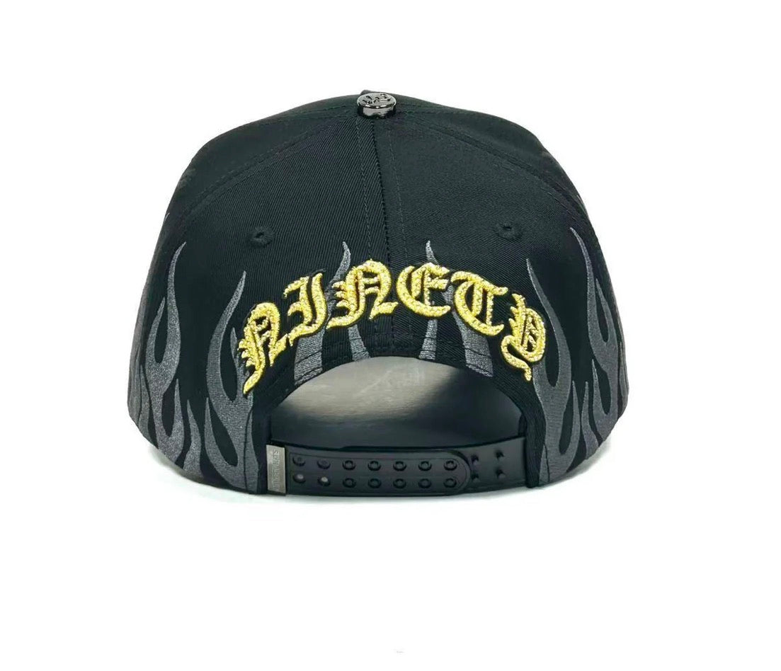 Lakers flames BLK gold