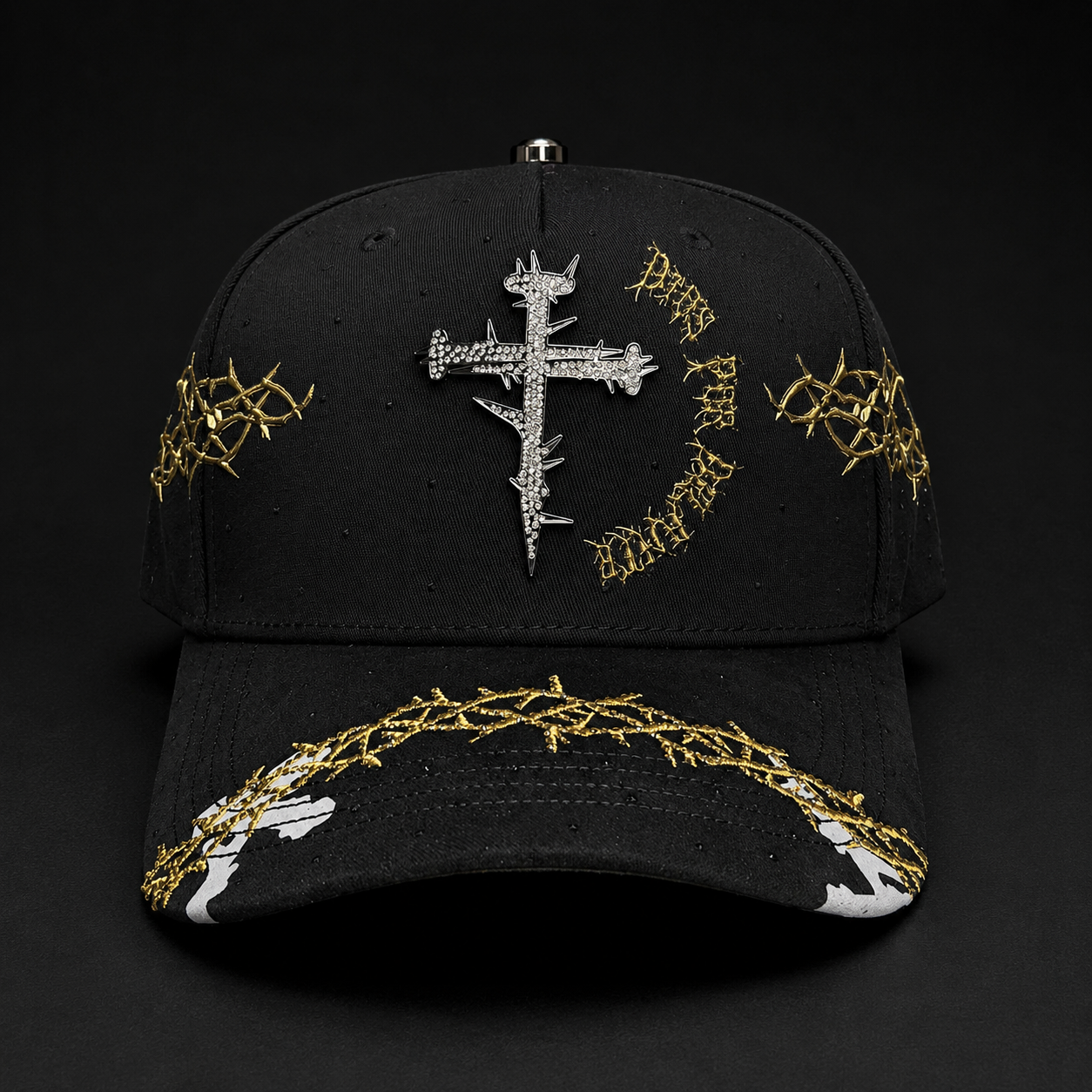 Dios por delante BLK espinas gold