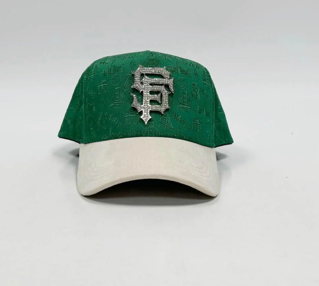 S F green white