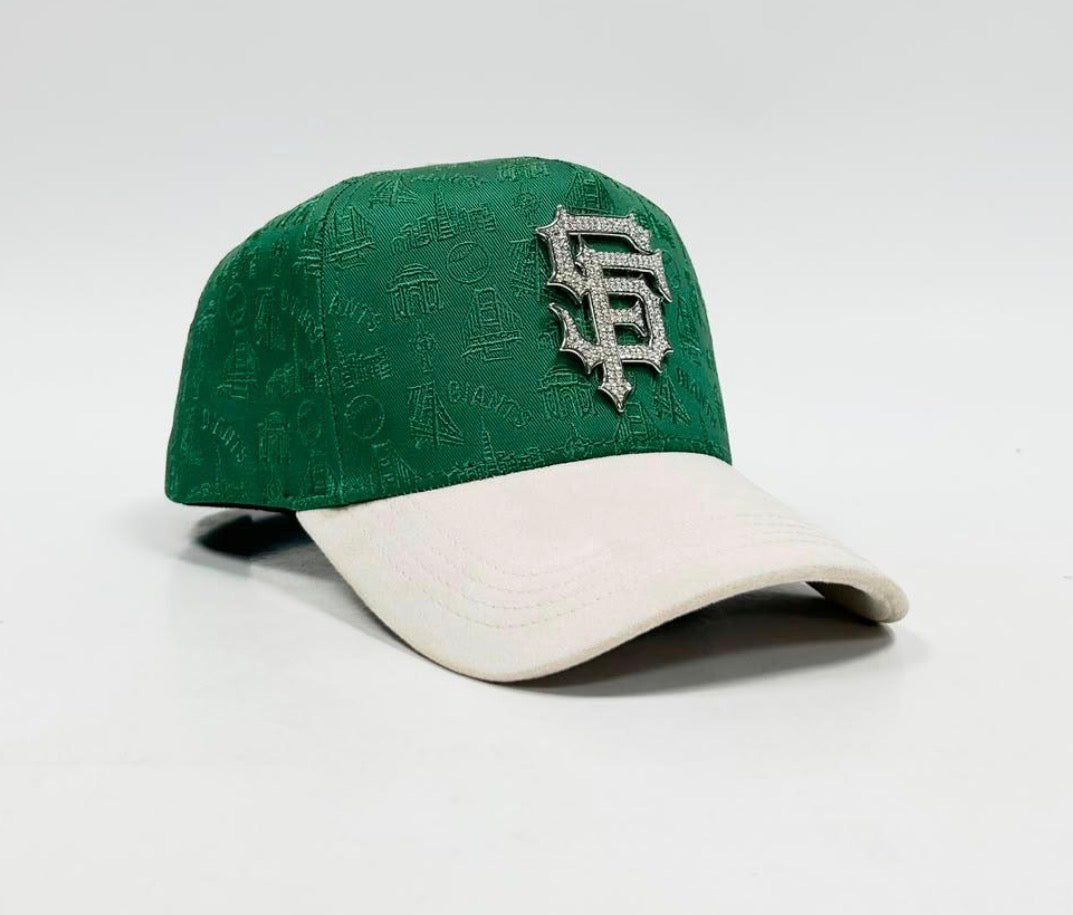 S F green white