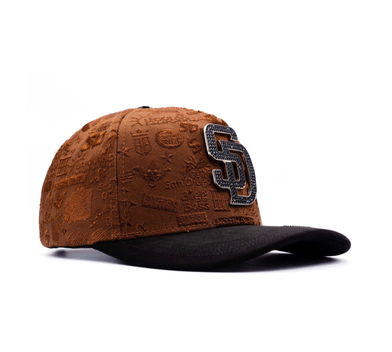 SD Brown Placa Crystal  BLK Snapback