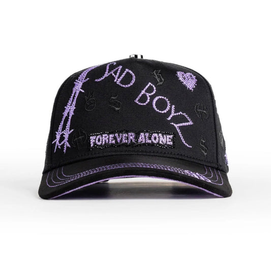 Sad Boyz crystal blk purpple