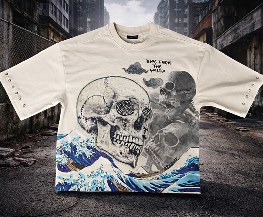 RISE FROM ASHES DESIGN CROPED TEE