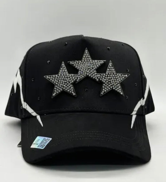 3 STARS BLK SILVER
