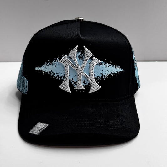 NY Blue Crystal Silver SnapBack