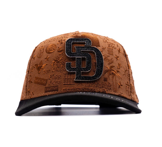 SD Brown Placa Crystal  BLK Snapback