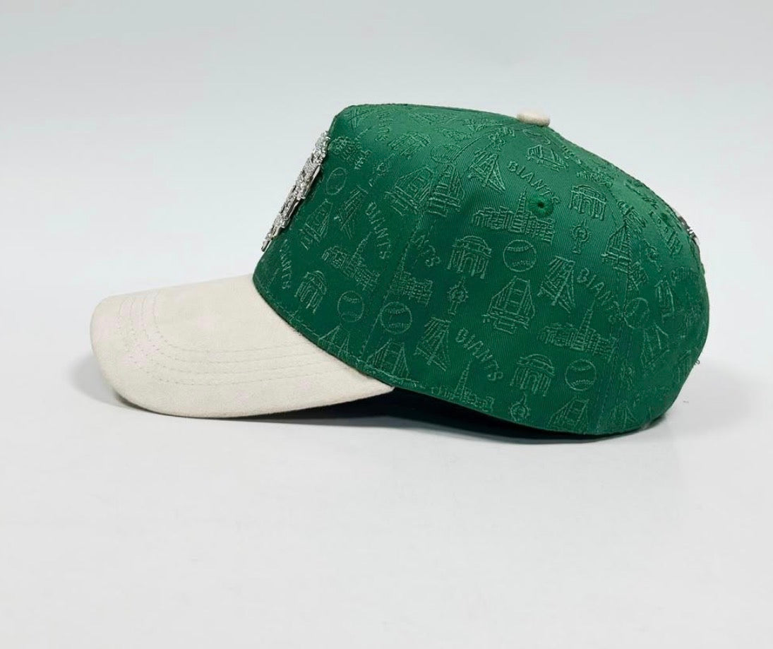 S F green white