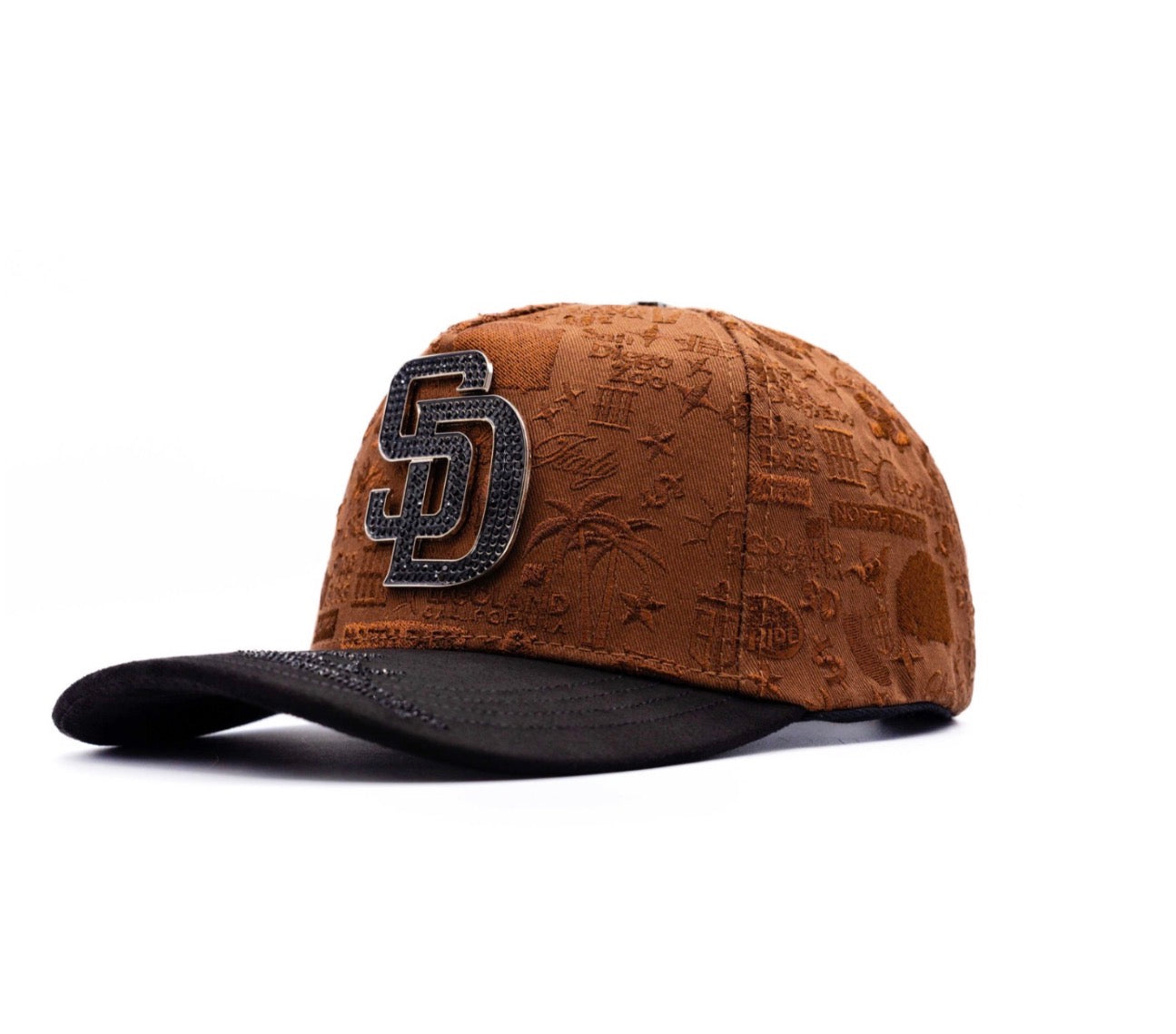 SD Brown Placa Crystal  BLK Snapback