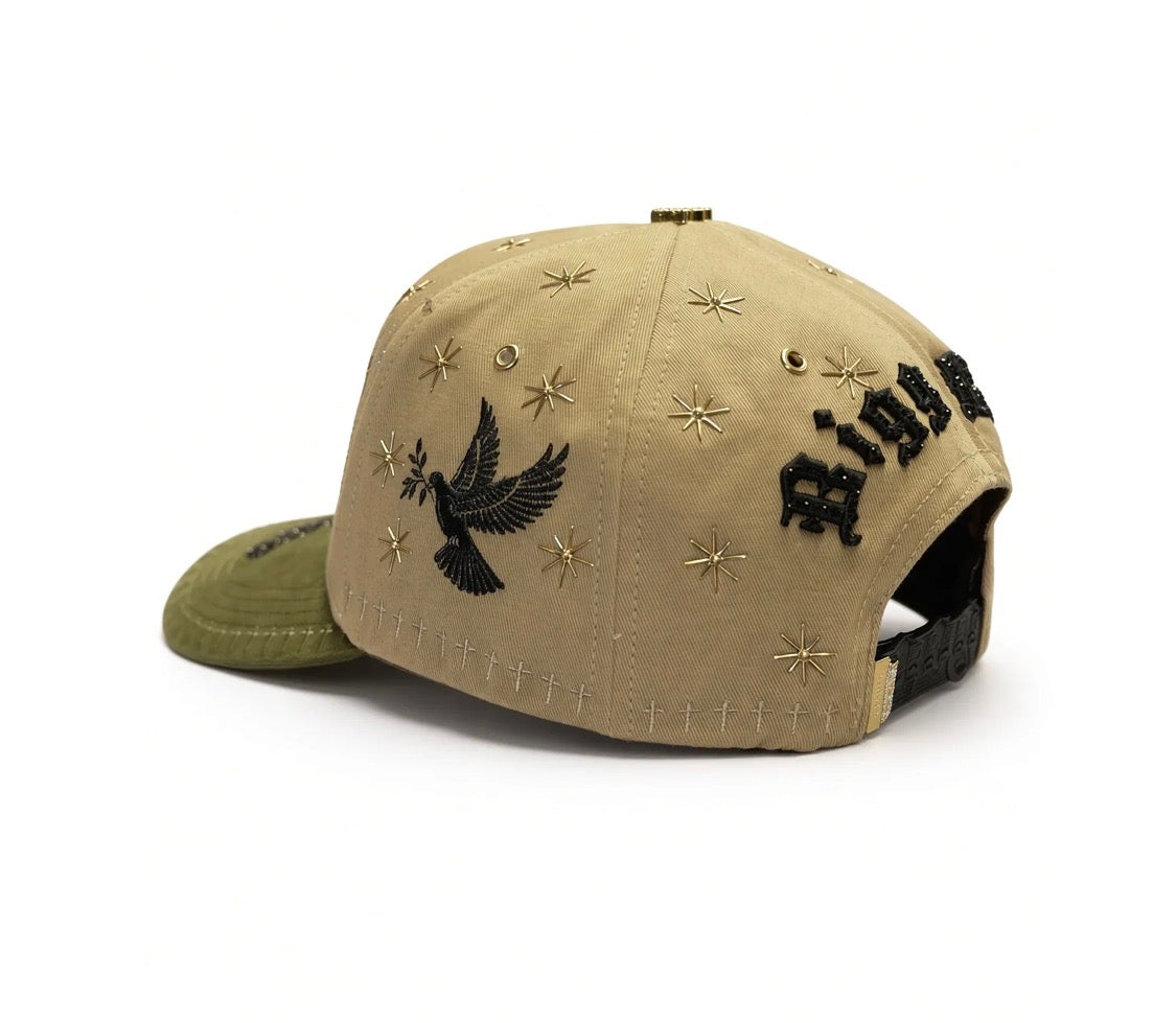 San Judas Tadeo Placa White Green SnapBack