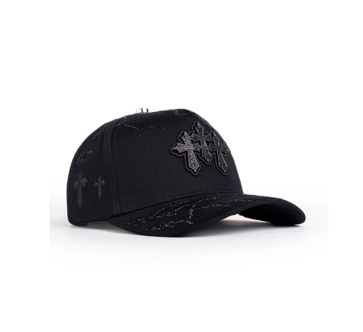 3 cruces total BLK crystal