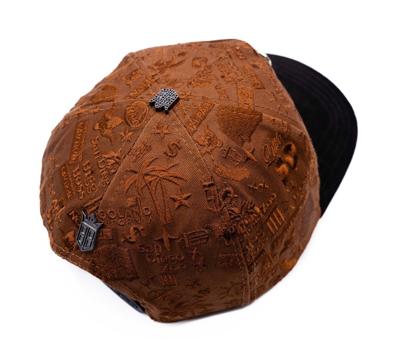 SD Brown Placa Crystal  BLK Snapback