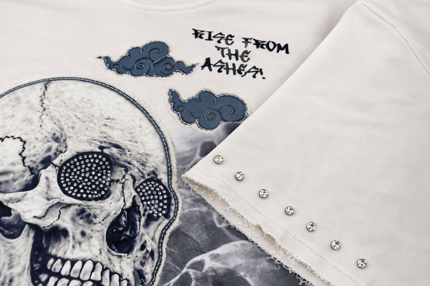 RISE FROM ASHES DESIGN CROPED TEE