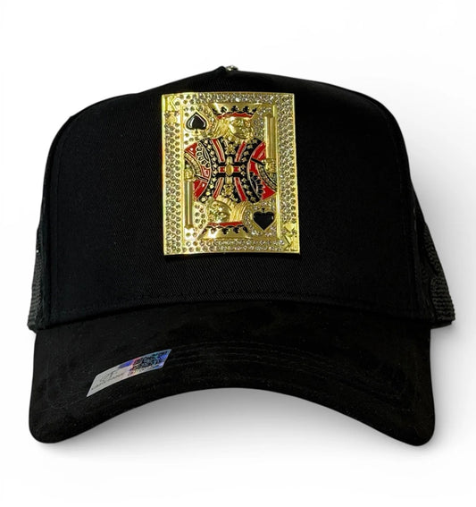 Poker BLK gold crystal