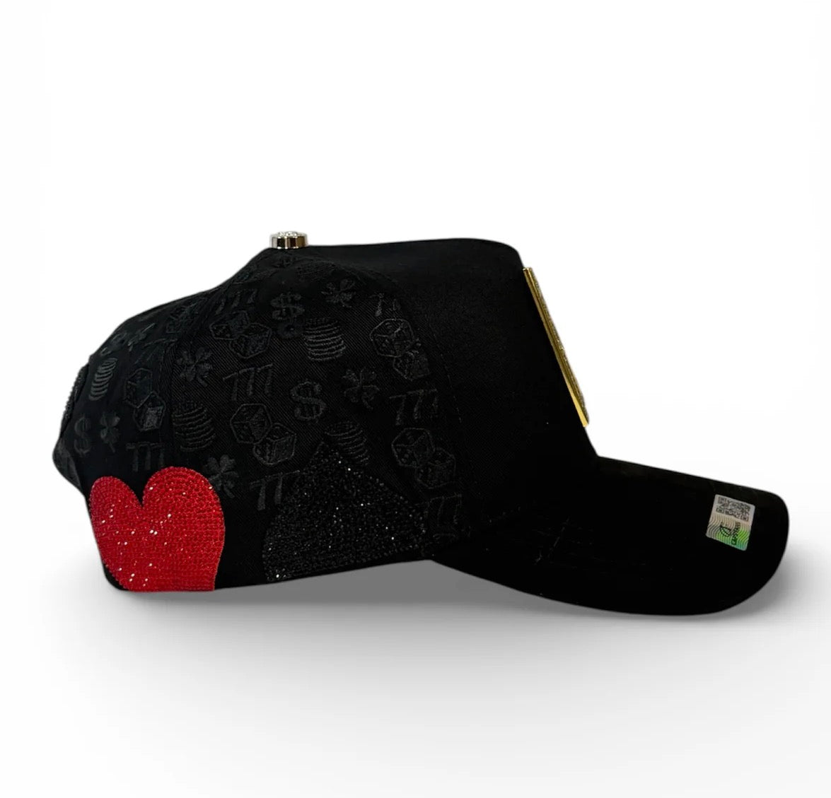 Poker BLK gold crystal
