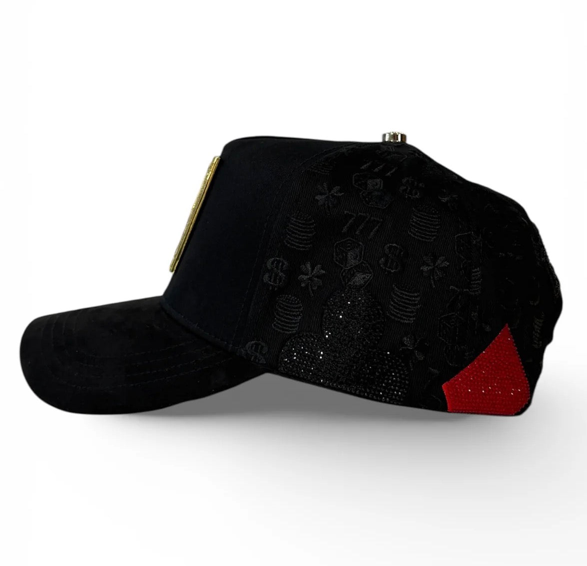 Poker BLK gold crystal
