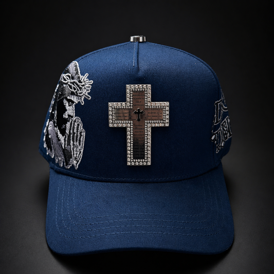 Dios por delante blue navy