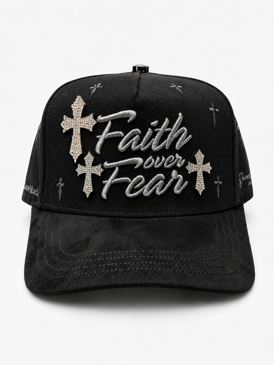 Faith over fear BLK silver
