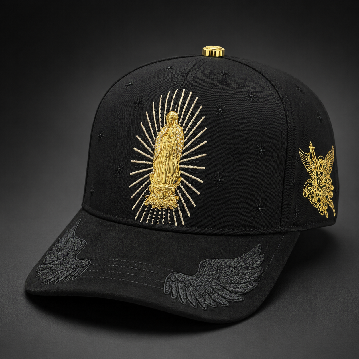 Virgen de Guadalupe BLK gold